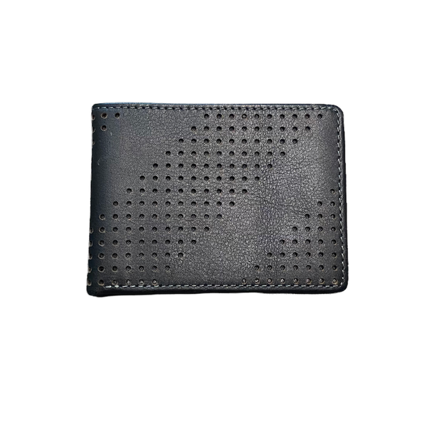 px los angeles Gus Leather Diagonal Perforated Bifold Wallet
