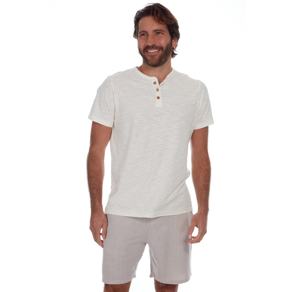 Px Los Angeles Harry Linen Cotton Short Almond Milk