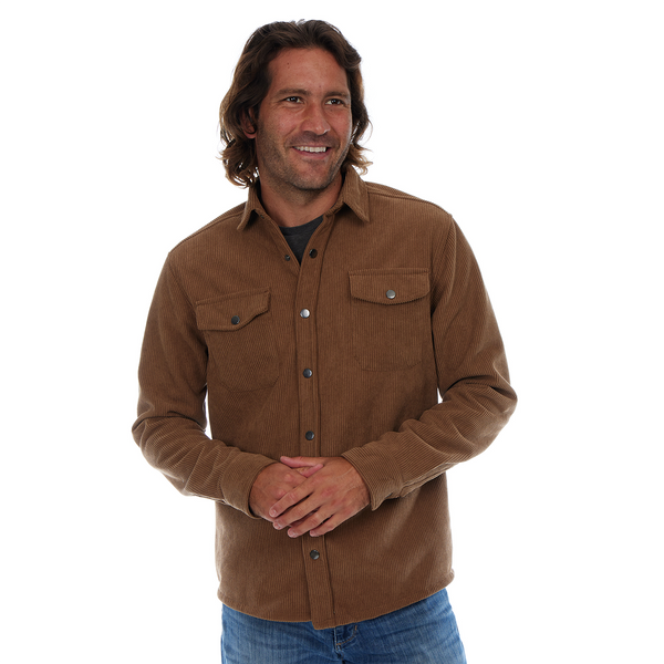 Px Los Angeles Hugo Corduroy Microfiber Lined Jacket Brown