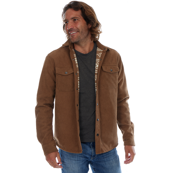 px los angeles Hugo Corduroy Microfiber Lined Jacket Brown