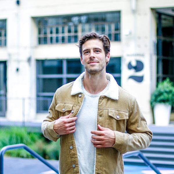 Px Los Angeles Kolton Corduroy Trucker Jacket Khaki