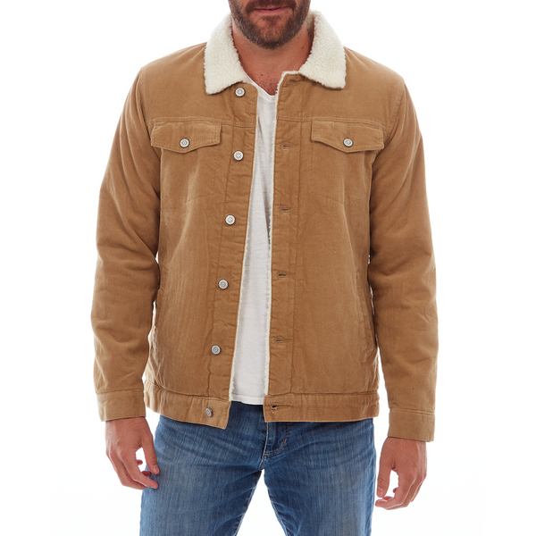 Px Los Angeles Kolton Corduroy Trucker Jacket Khaki