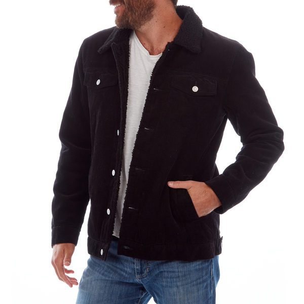 Px Los Angeles Kolton Corduroy Trucker Jacket True Black