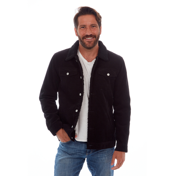 px los angeles Kolton Corduroy Trucker Jacket True Black