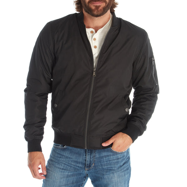 Px Los Angeles Lewis Sherpa Lined Bomber Jacket Black