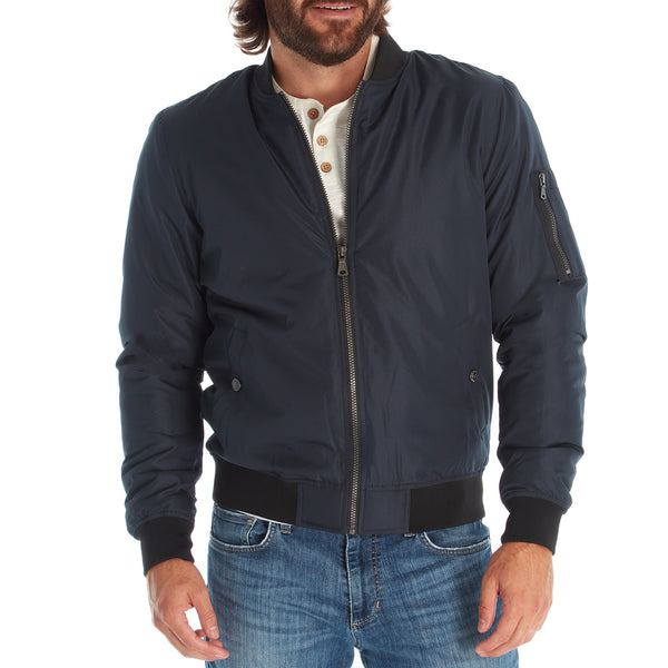 Px Los Angeles Lewis Sherpa Lined Bomber Jacket Navy
