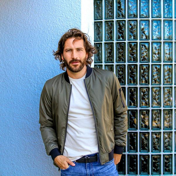 Px Los Angeles Lewis Sherpa Lined Bomber Jacket Olive