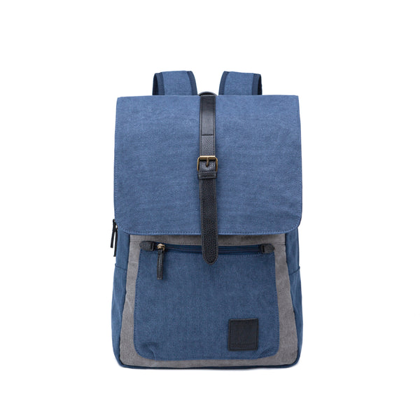 px los angeles Lincoln Two Tone Canvas Backpack Navy