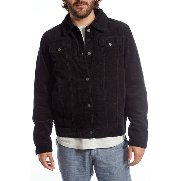 Px Los Angeles Marlon Corduroy Aviator Jacket Black