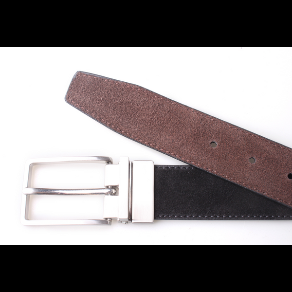 Px Los Angeles Miles Reversible Suede Leather 3.5 CM Belt Black/Coffee