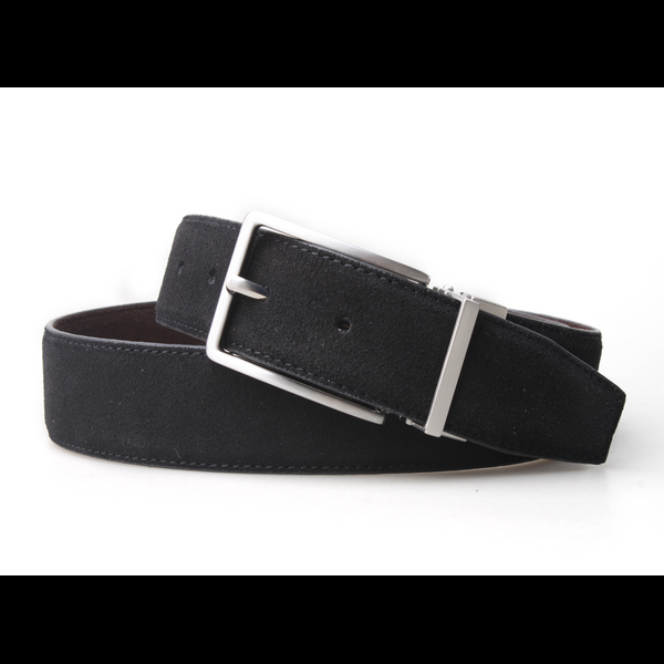 Px Los Angeles Miles Reversible Suede Leather 3.5 CM Belt Black/Coffee