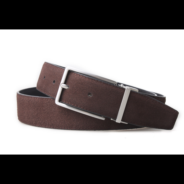 Px Los Angeles Miles Reversible Suede Leather 3.5 CM Belt Black/Coffee
