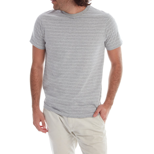 Px Los Angeles Nate Jacquard Striped Tee Grey Heather