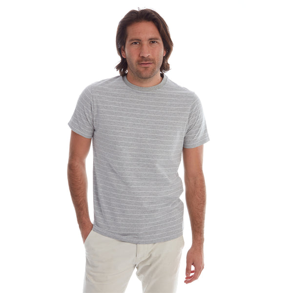 px los angeles Nate Jacquard Striped Tee Grey Heather