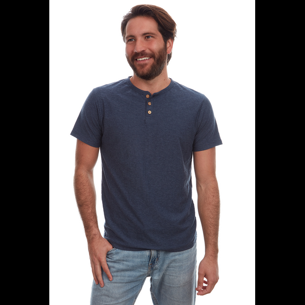 Px Los Angeles Noel Solid Slub Henley True Navy Heather