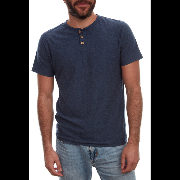 Px Los Angeles Noel Solid Slub Henley True Navy Heather