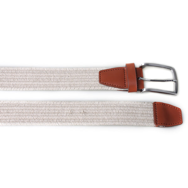 Px Los Angeles Nolan 3.5 CM Woven Stretch Belt Beige