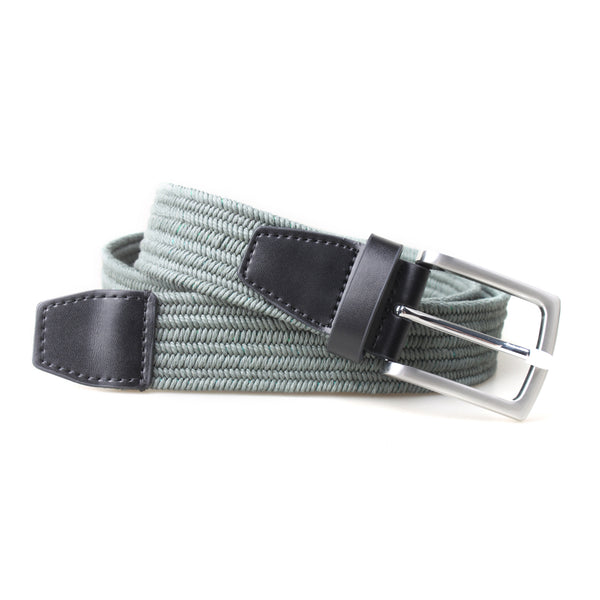 px los angeles Nolan 3.5 CM Woven Stretch Belt Green