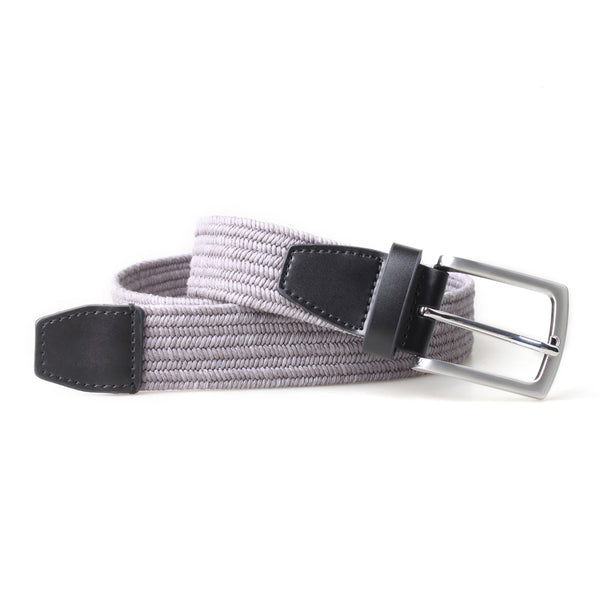 px los angeles Nolan 3.5 CM Woven Stretch Belt Grey