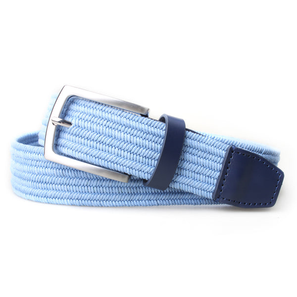 Px Los Angeles Nolan 3.5 CM Woven Stretch Belt Light Blue