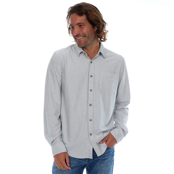 Px Los Angeles Alden Stretch Pique Shirt Grey