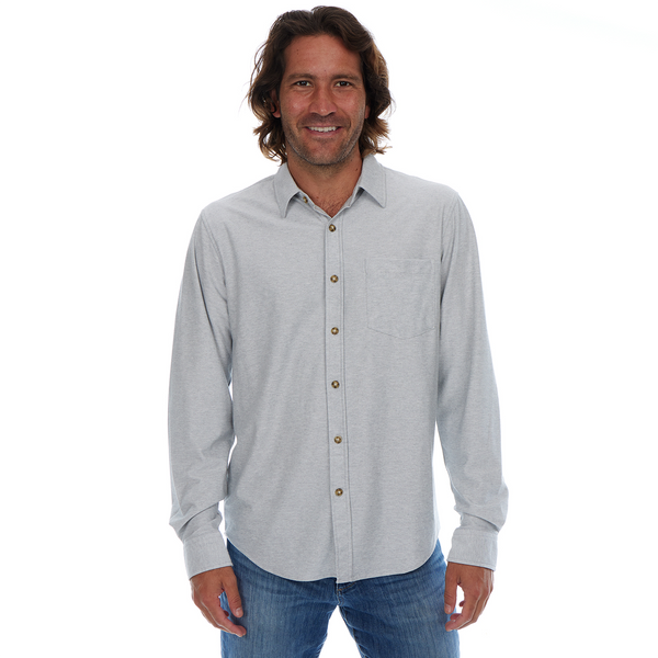 Px Los Angeles Alden Stretch Pique Shirt Grey