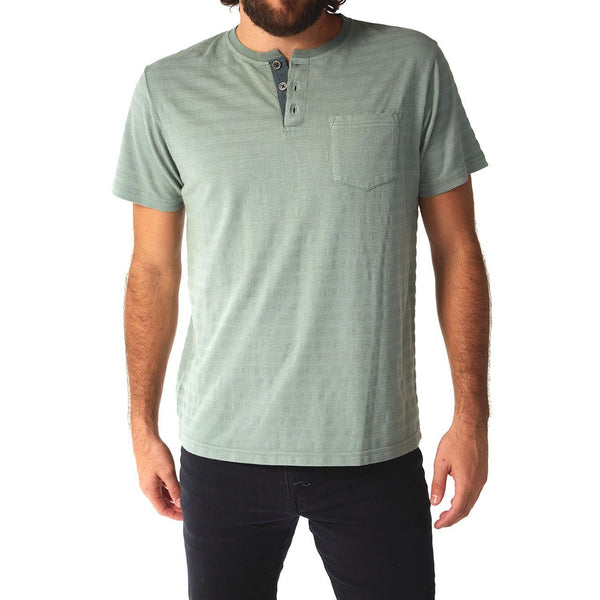 Px Los Angeles Axel Striped Henley Yukon Green