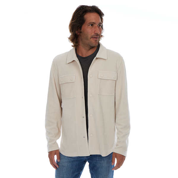 Px Los Angeles Caleb Soft Shacket Almond Milk