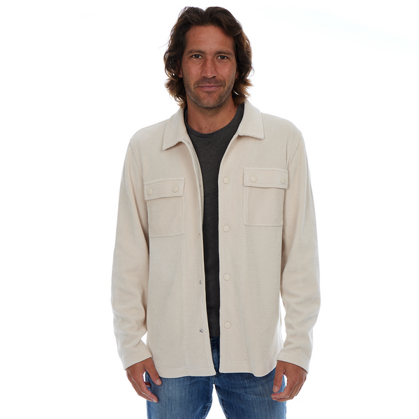 Px Los Angeles Caleb Soft Shacket Almond Milk