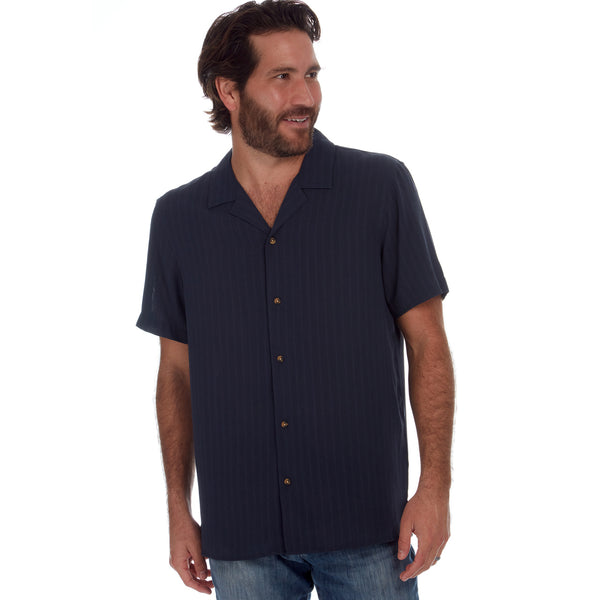 px los angeles Cameron Striped Shirt Navy