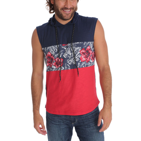 Px Los Angeles Clay Hooded Muscle Tank True Navy