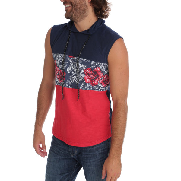 Px Los Angeles Clay Hooded Muscle Tank True Navy