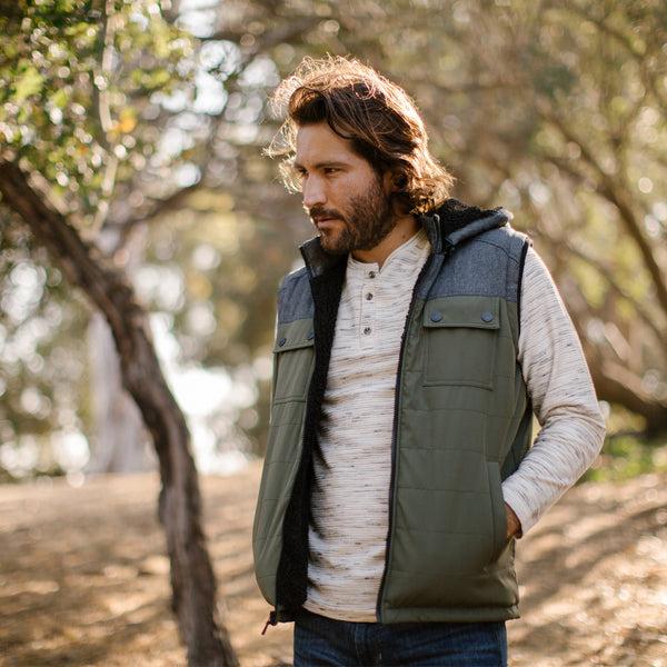 Px Los Angeles Colby Nylon Vest Olive