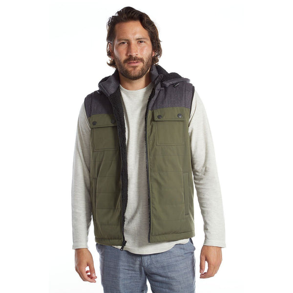 Px Los Angeles Colby Nylon Vest Olive