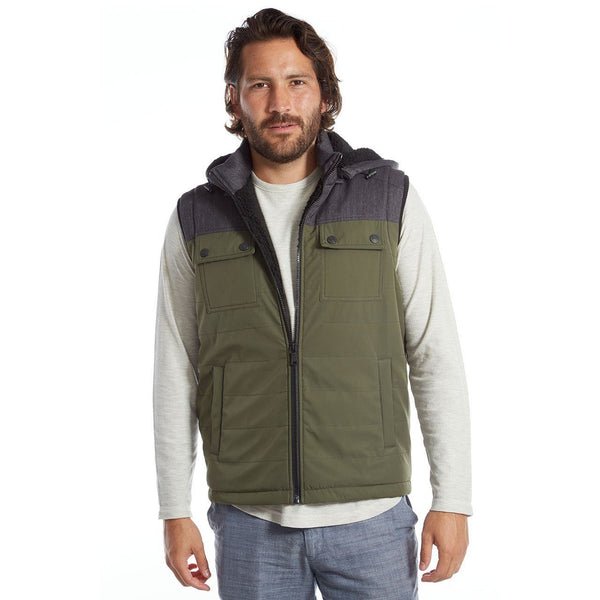px los angeles Colby Nylon Vest Olive