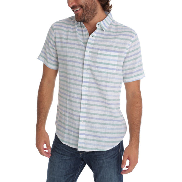 Px Los Angeles Conrad Linen Cotton Shirt Green