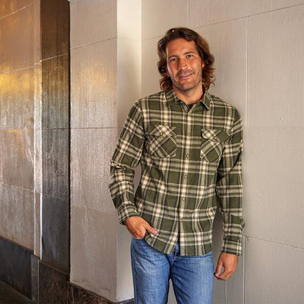 Px Los Angeles Darius Flannel Shirt Olive