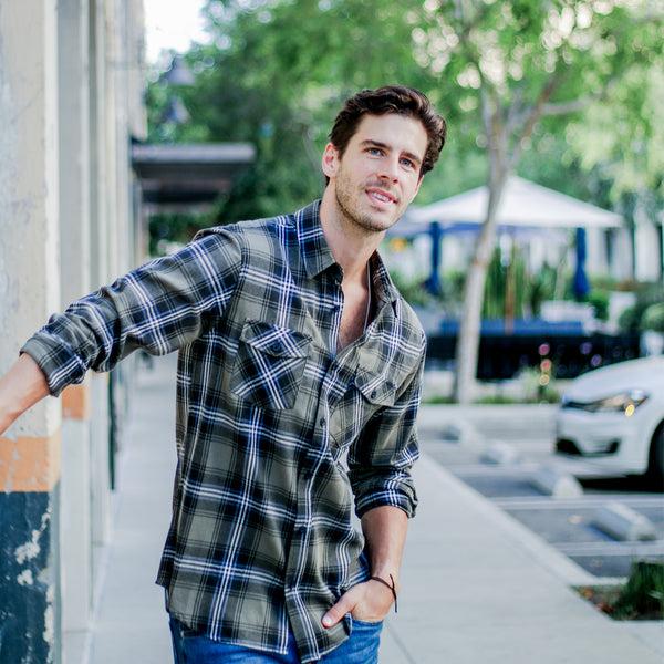 Px Los Angeles Dennis Flannel Shirt Olive
