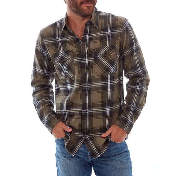Px Los Angeles Dennis Flannel Shirt Olive