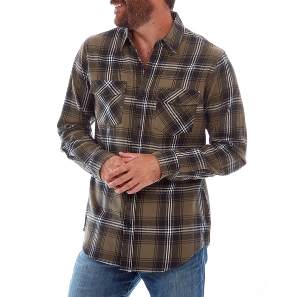 Px Los Angeles Dennis Flannel Shirt Olive