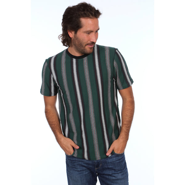 px los angeles Donovan Striped Tee Hunter Green