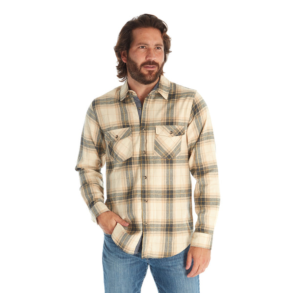px los angeles Dylan Flannel Shirt Latte
