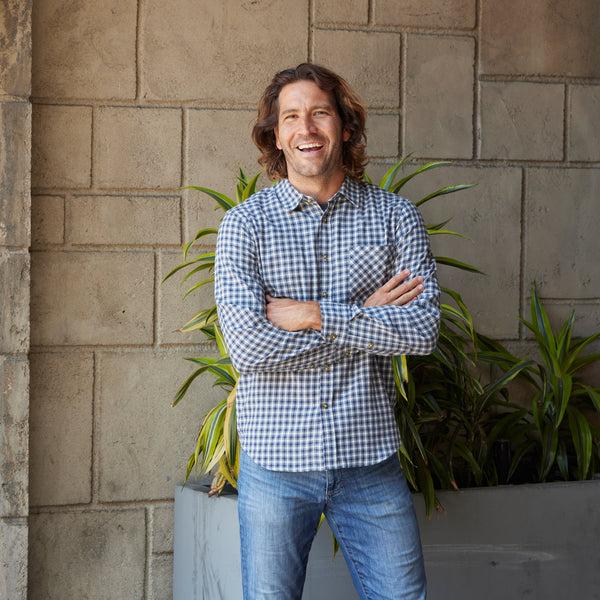 Px Los Angeles Easton Flannel Shirt Navy