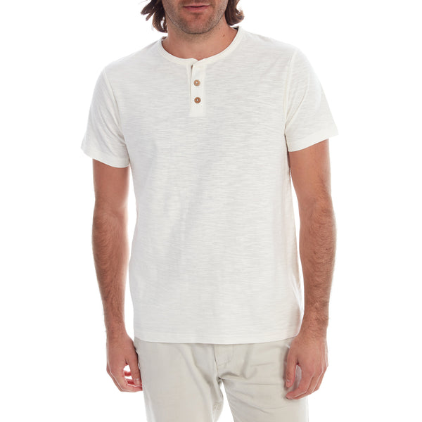 Px Los Angeles Gabe Solid Slub Henley Cream
