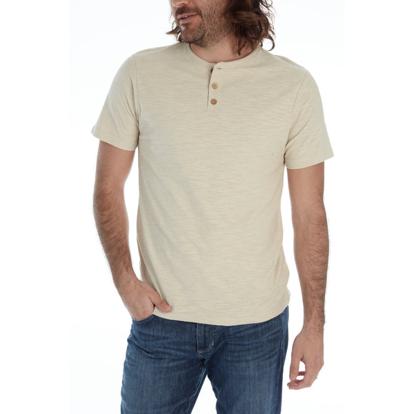 Px Los Angeles Gabe Solid Slub Henley Sand