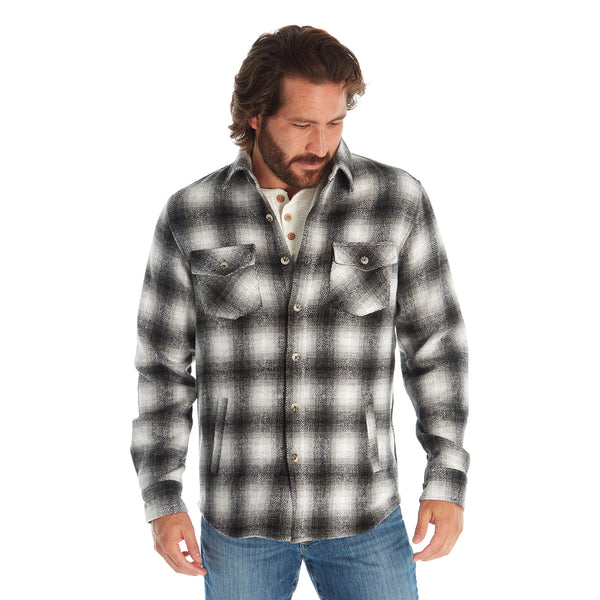 Px Los Angeles Garrett Plaid Shacket Black