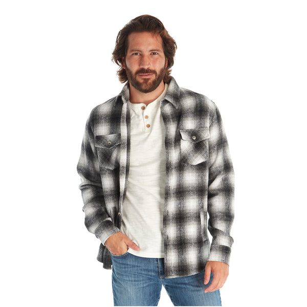 px los angeles Garrett Plaid Shacket Black