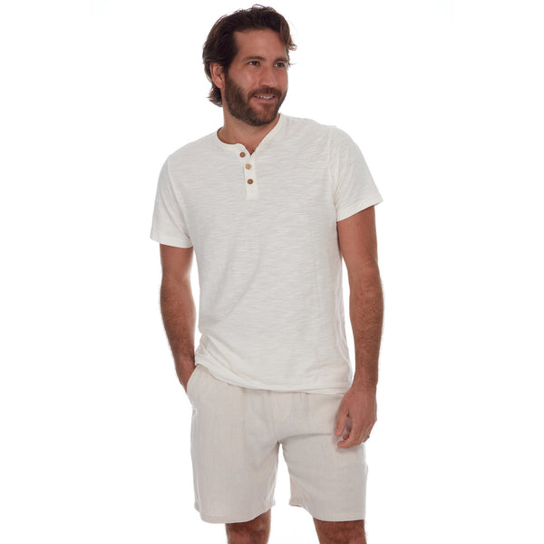 px los angeles Harry Linen Cotton Short Cream