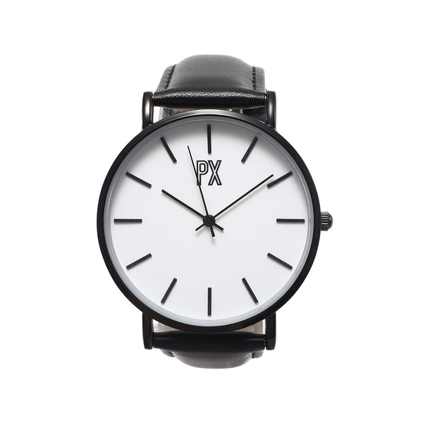 px los angeles Henry Leather Strap Watch