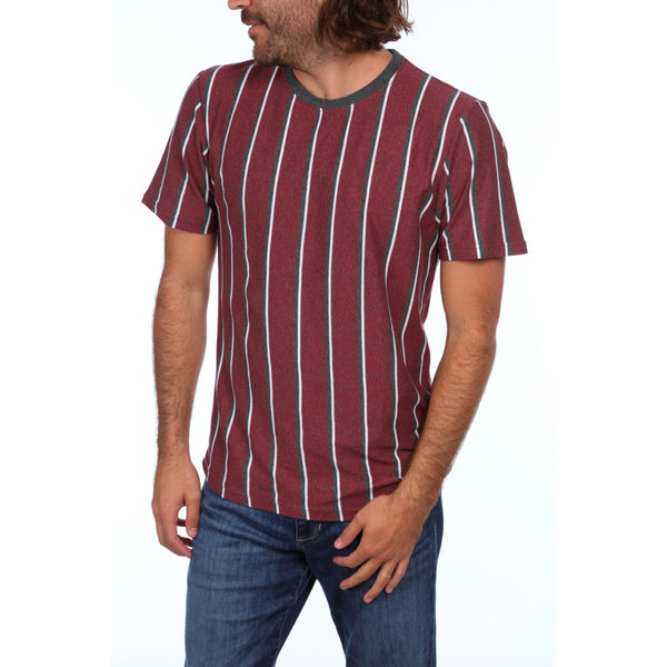 Px Los Angeles Jameson Striped Tee Burgundy